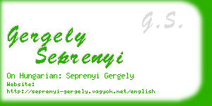 gergely seprenyi business card